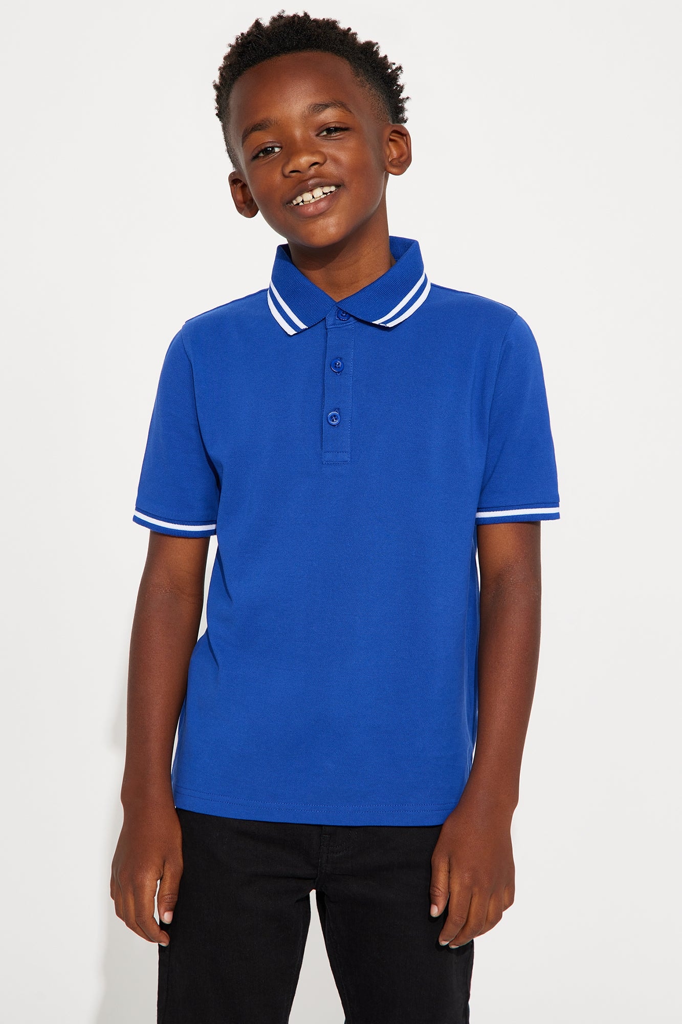 Mini Wilson Short Sleeve Polo - Royal image 1