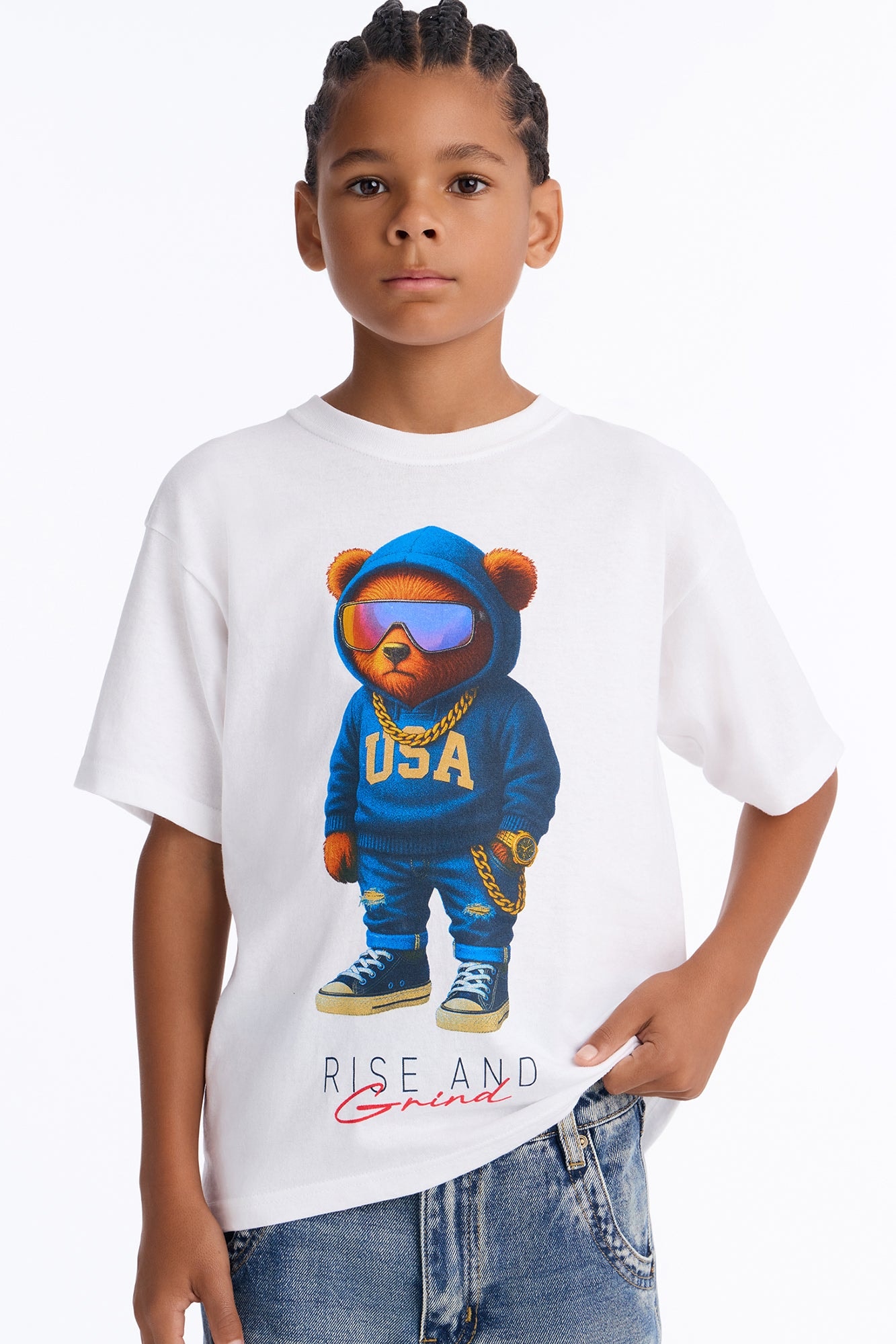 Mini Rise And Grind Life Short Sleeve Tee - White image 1