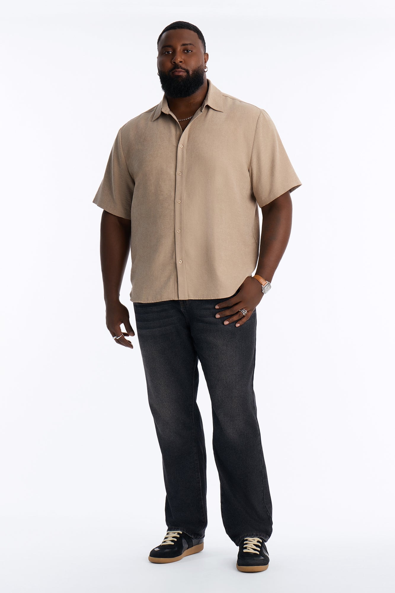Gotham Night Straight Leg Jean - Black Wash image 1
