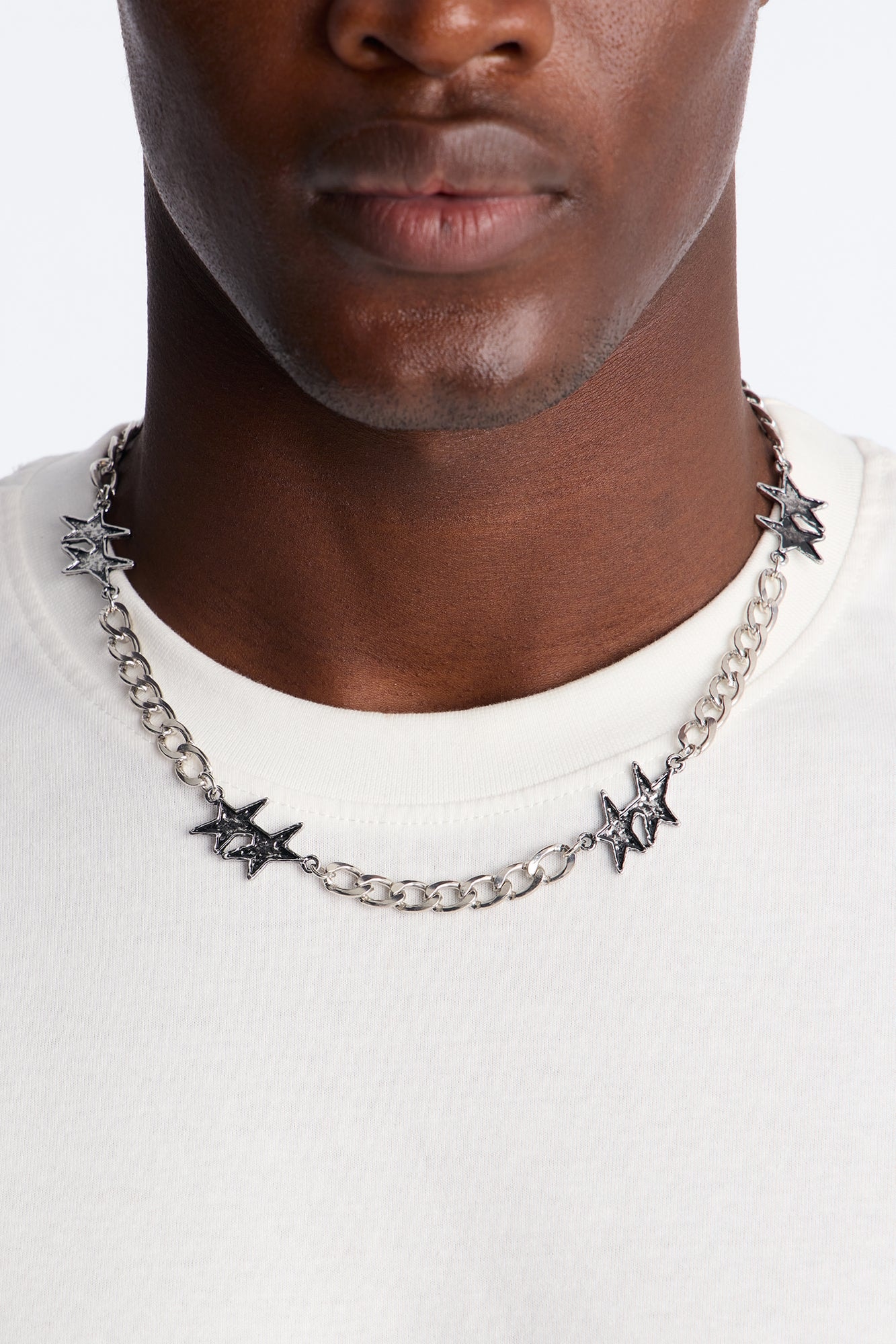 In The Spotlight Star Link Necklace - Silver image 1
