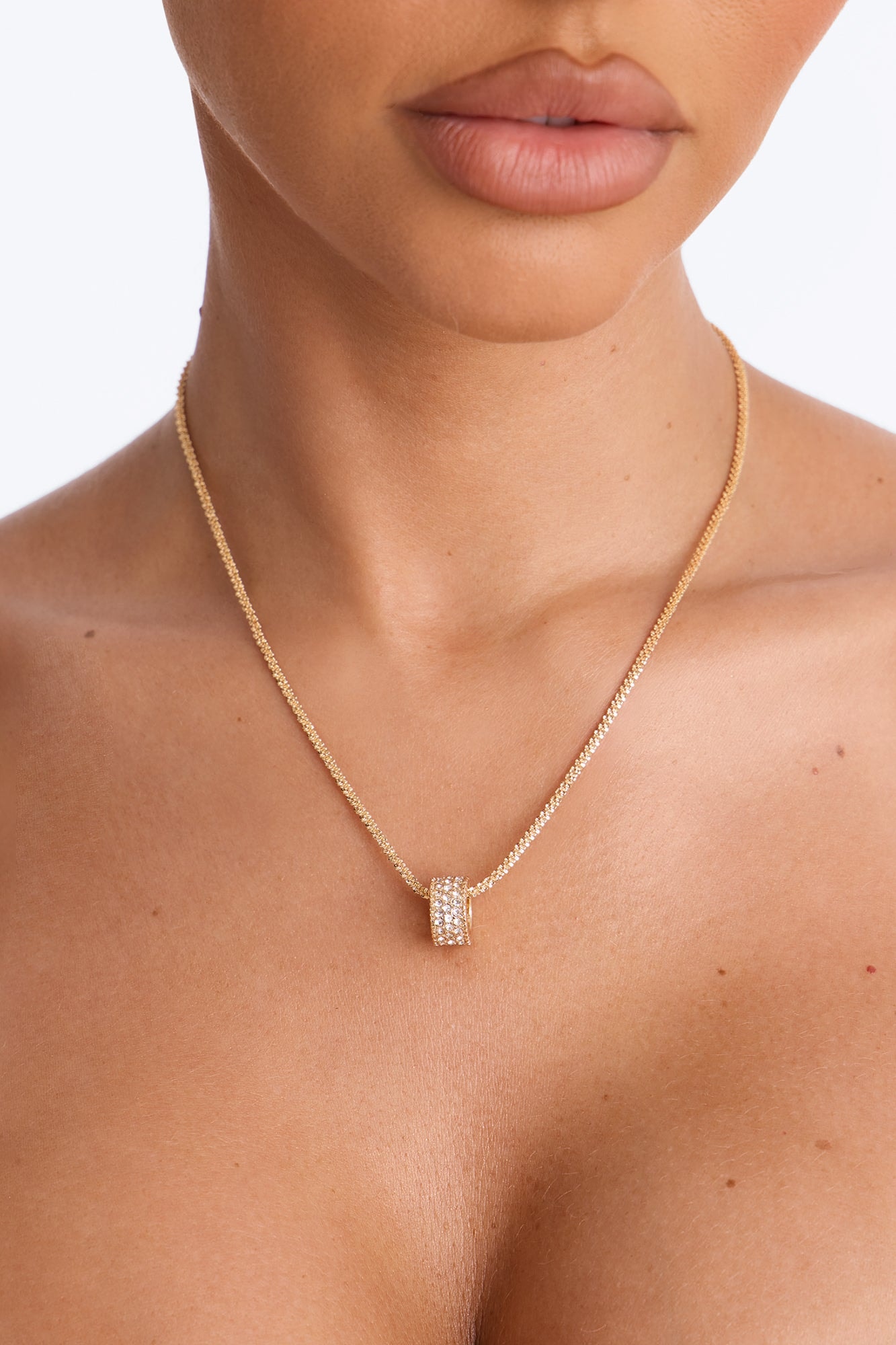 Circular Motion Necklace - Gold image 1