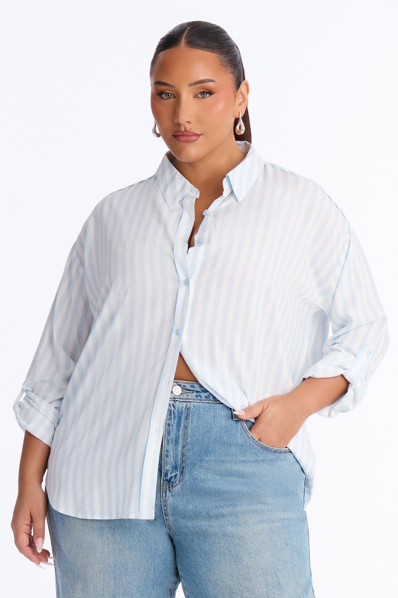 Playin' Games Long Sleeve Top - Light Blue image 1