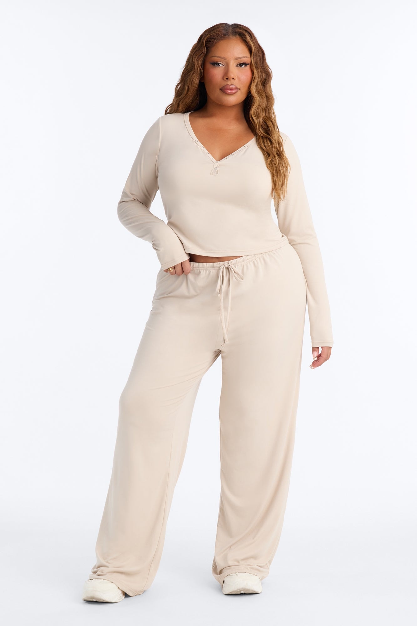 Lazy Morning Pant Set - Oatmeal image 1