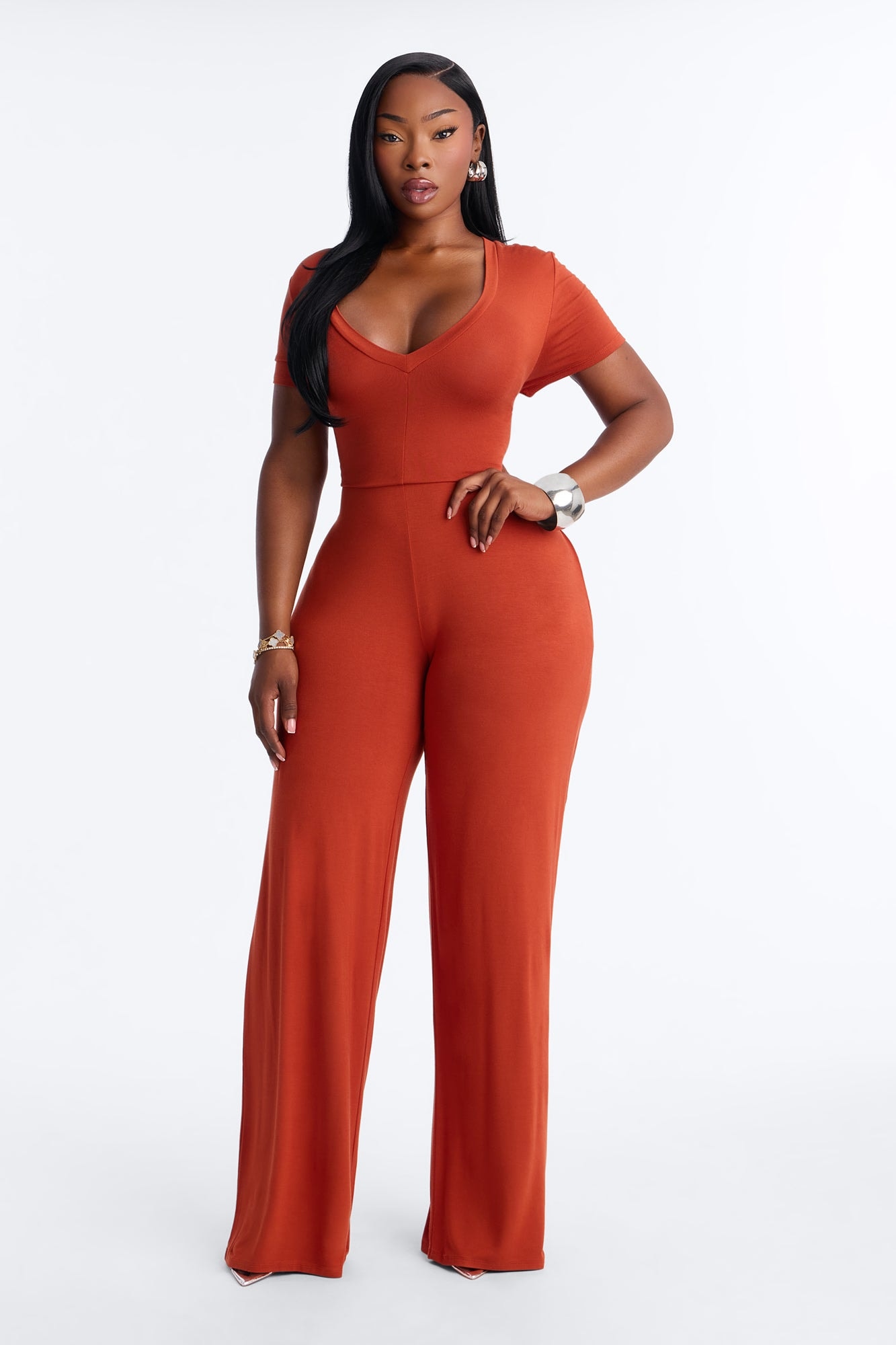 Perfect Weekend Jumpsuit - Rust image 1