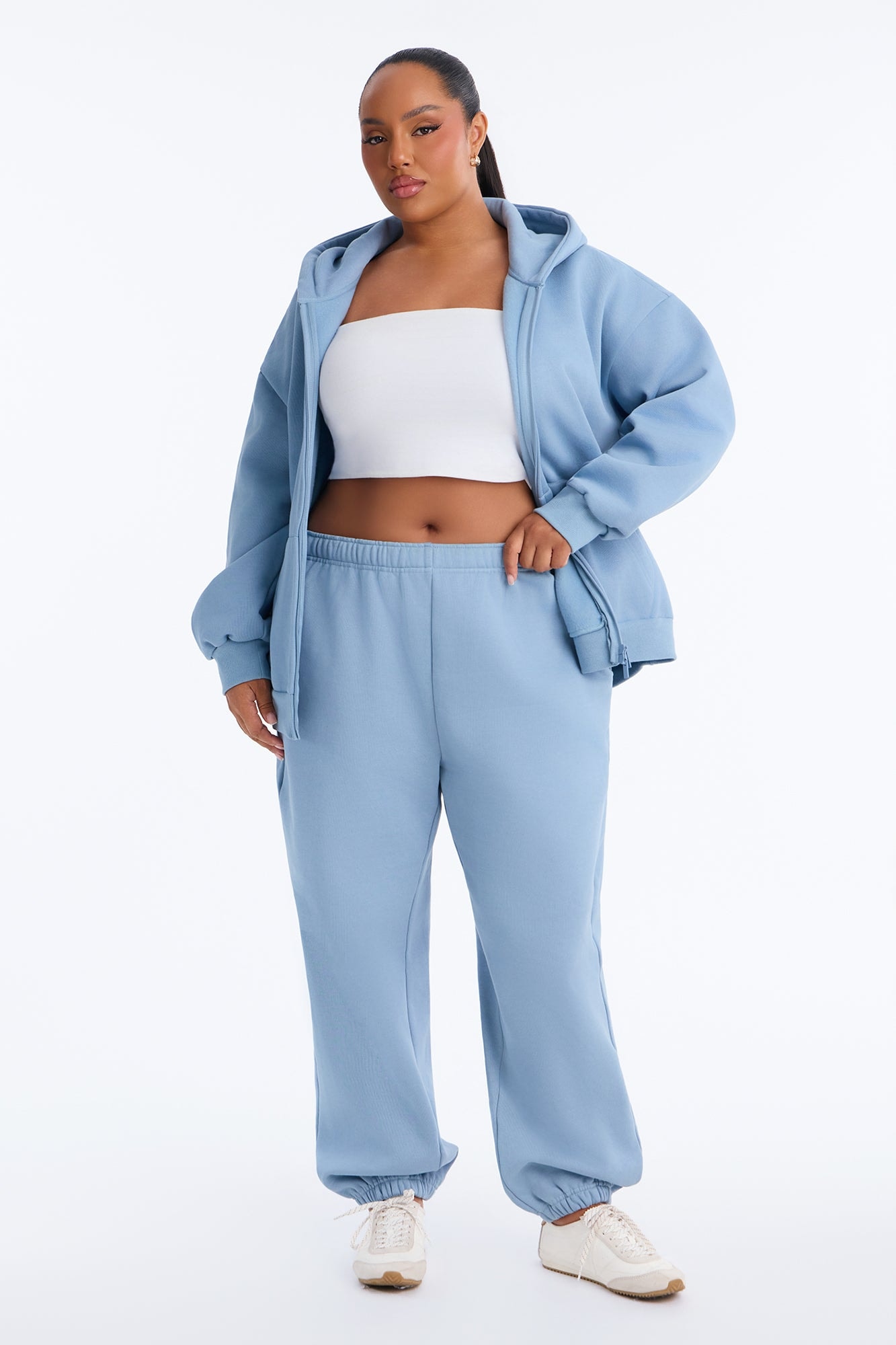 Libby Fleece Jogger Sweatpant - Slate Blue image 1