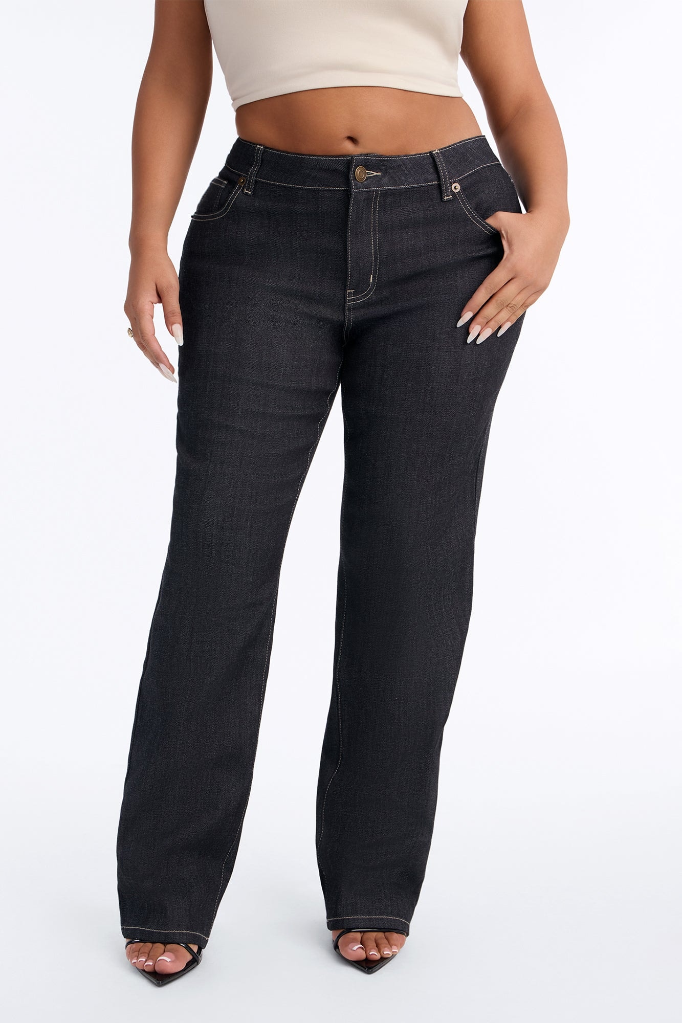 On The Runway Classic Straight Leg Jeans - Dark Denim image 1