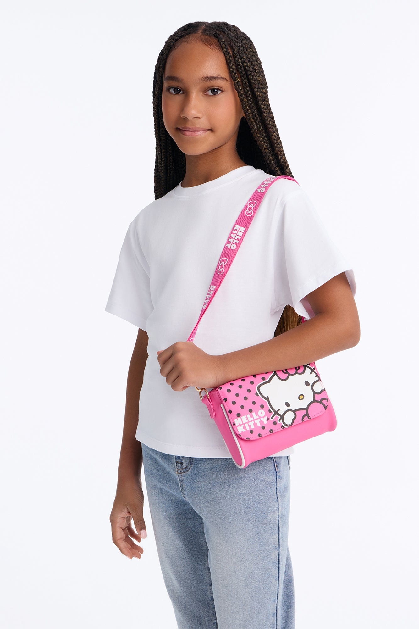 Mini Hello Kitty Polka Dot Princess Crossbody Bag - Pink image 1
