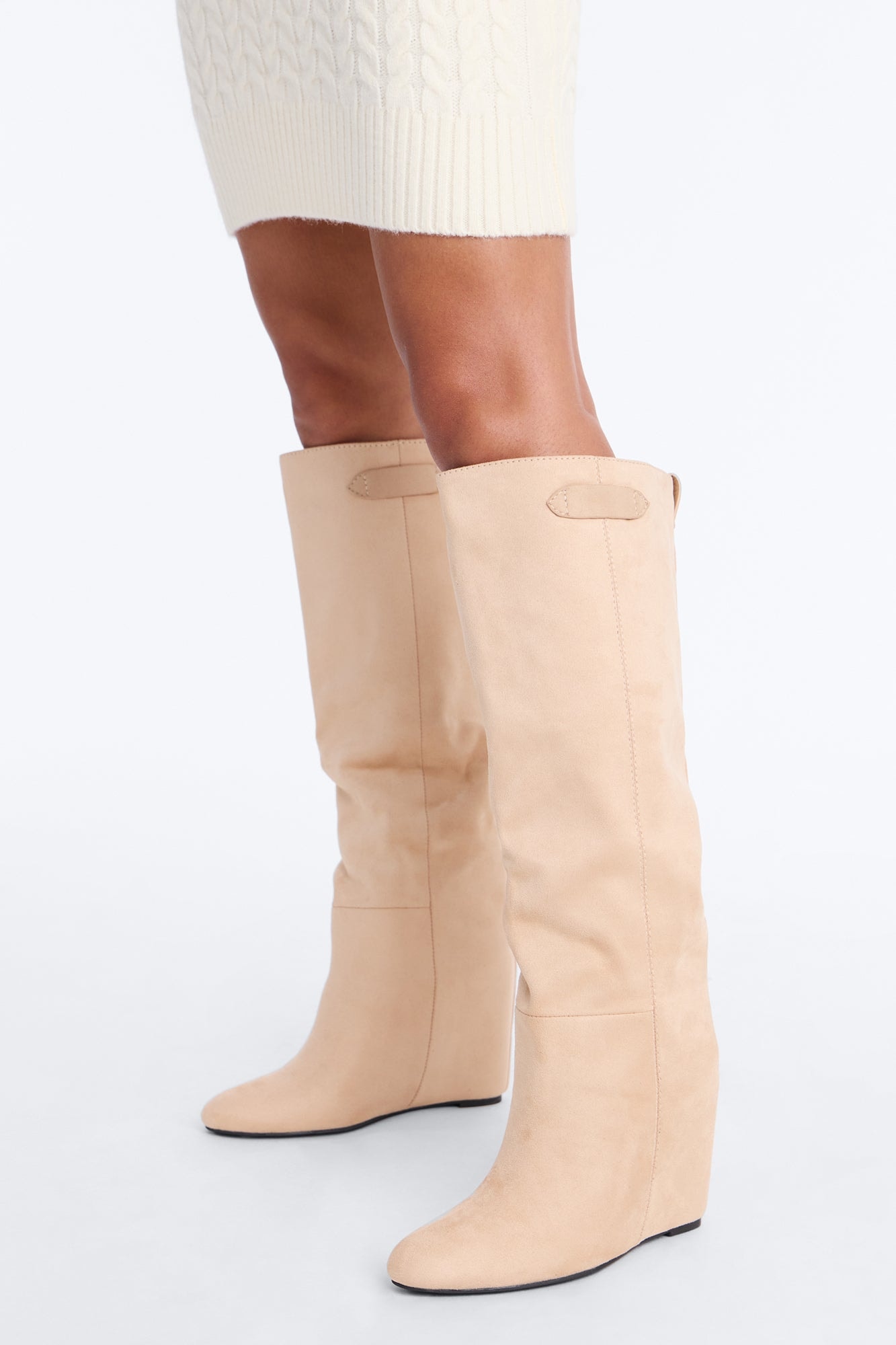 Crafted To Perfection Wedge Boots - Sand image 1
