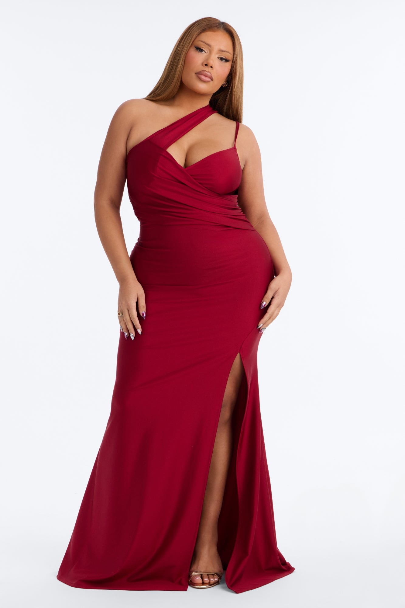 Can't Replace You Maxi Dress - Burgundy image 1