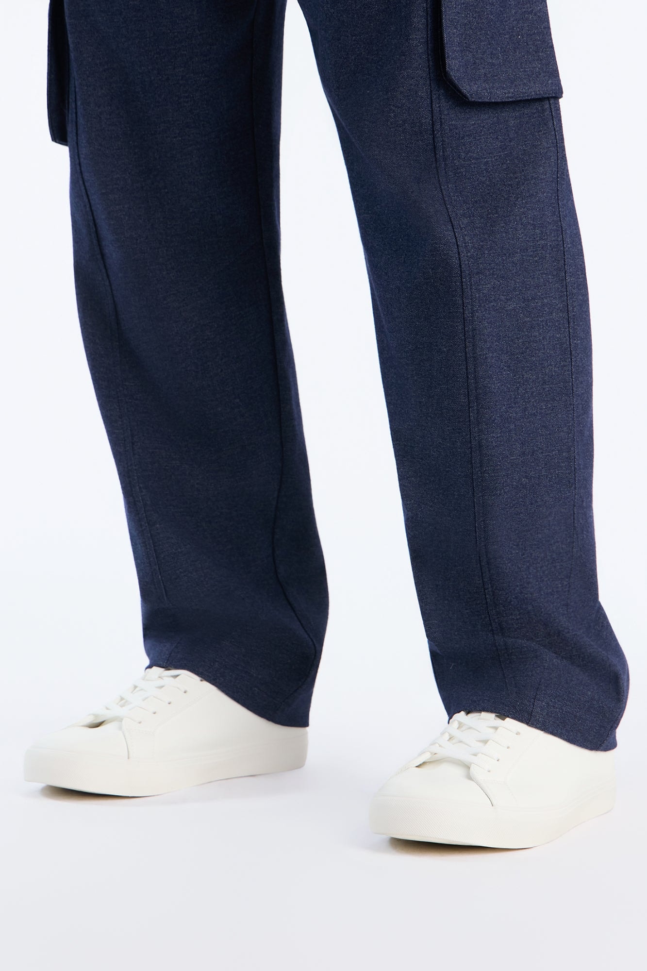 Minimal Faux Leather Low Top Sneaker - White image 1