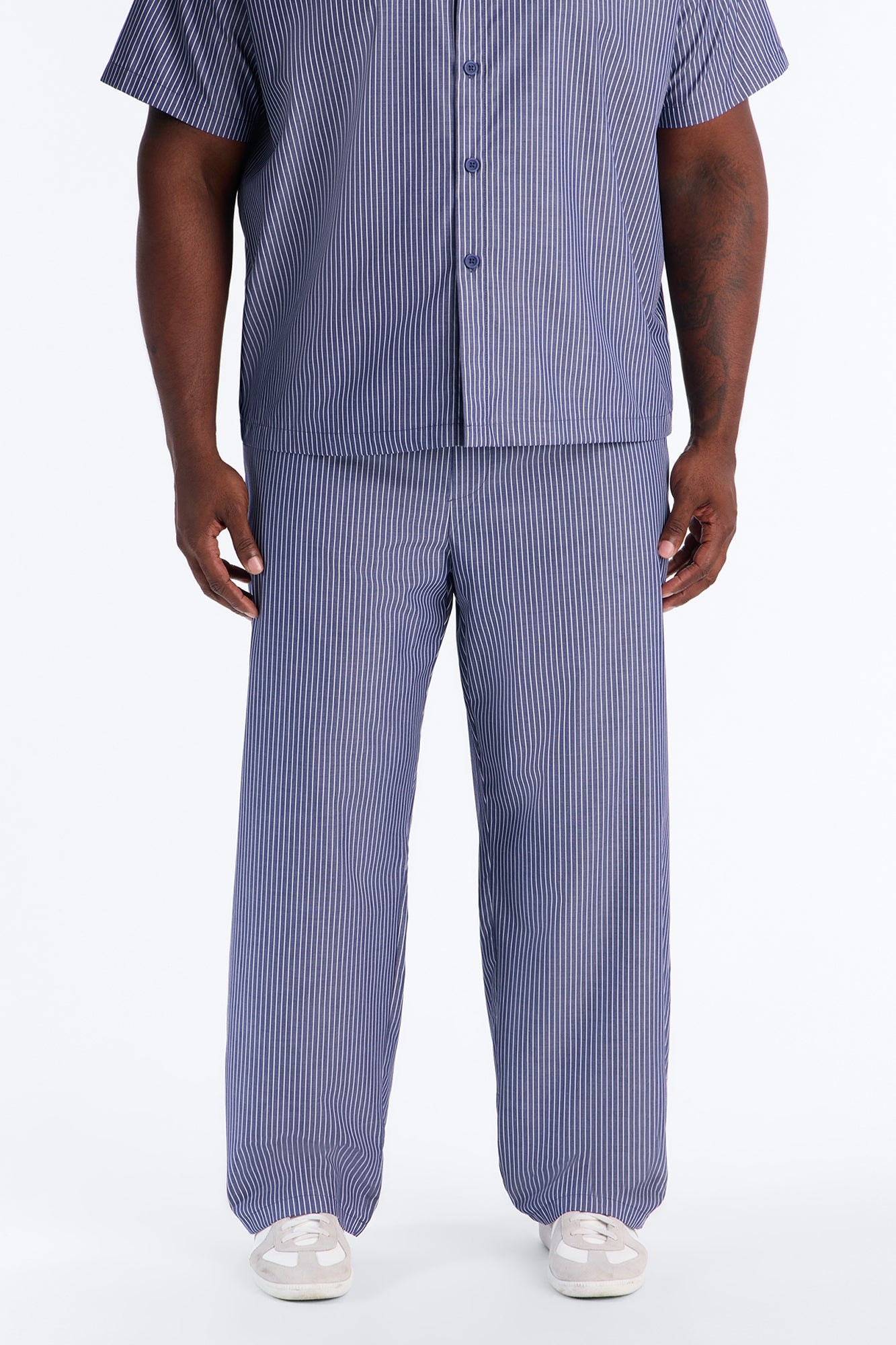Monaco Relaxed Stripe Pant - Navy/combo image 1