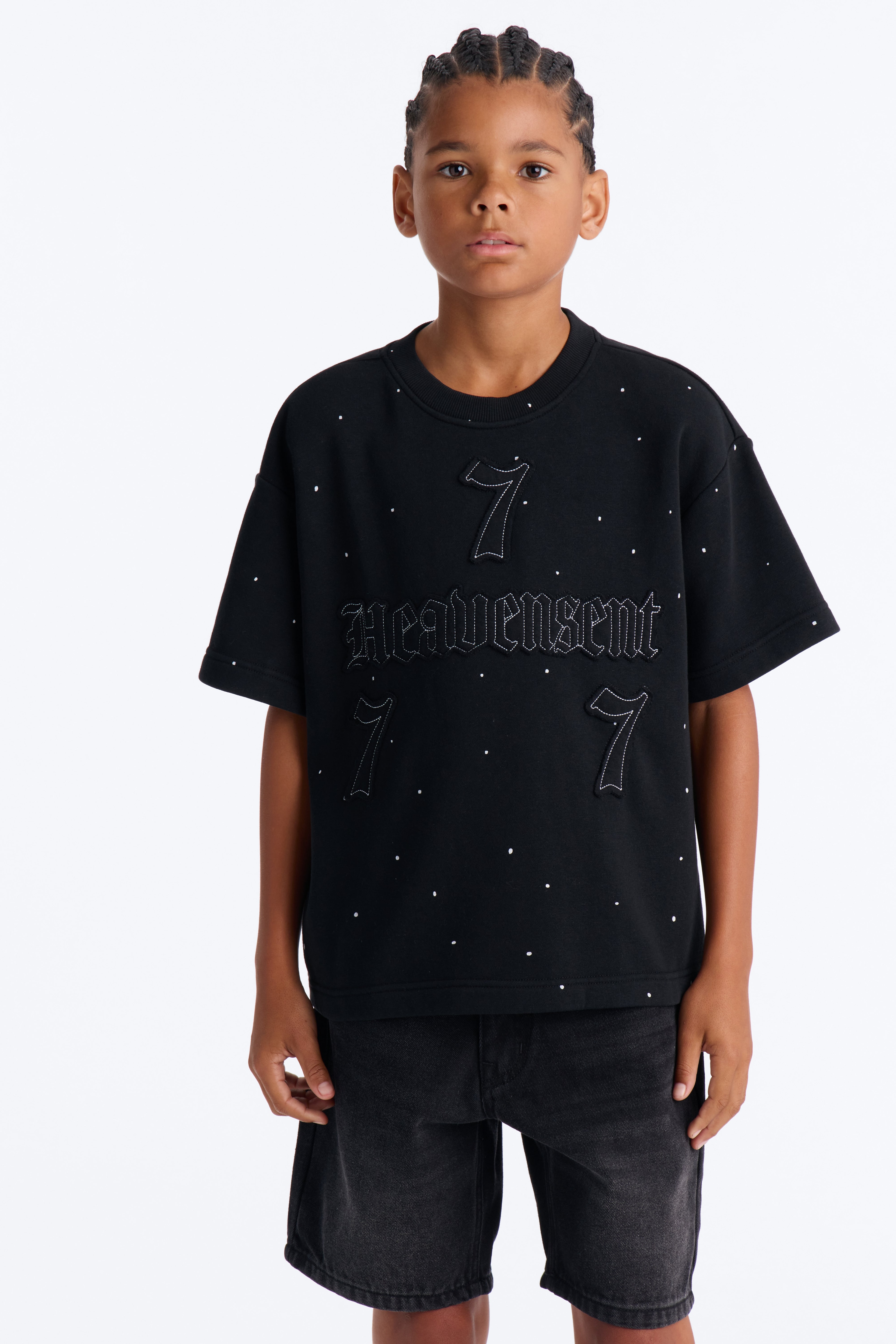 Mini Relaxed Heavensent 777 Short Sleeve Tee - Black Wash image 1