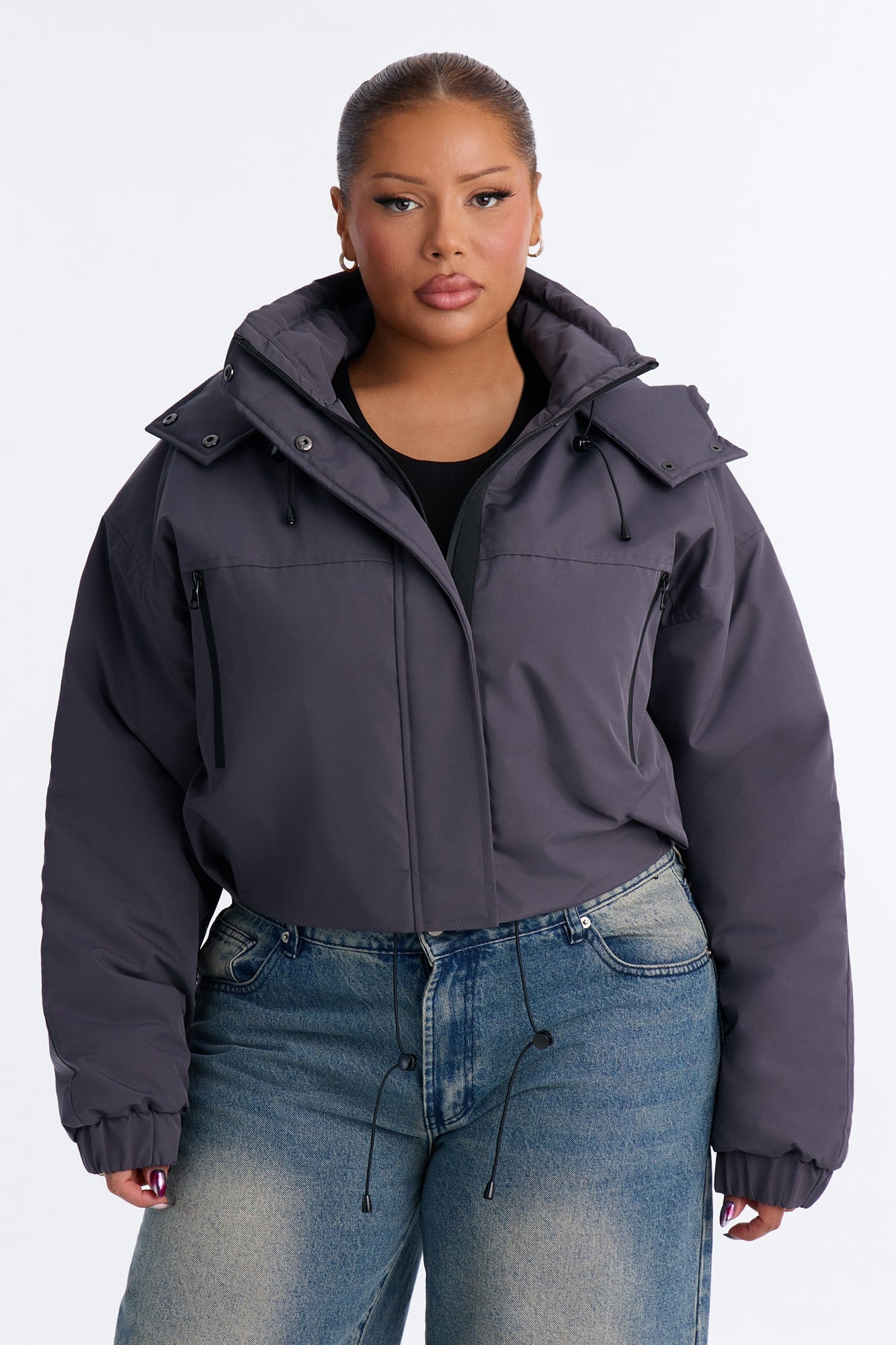 Kita Windbreaker Jacket - Charcoal image 1