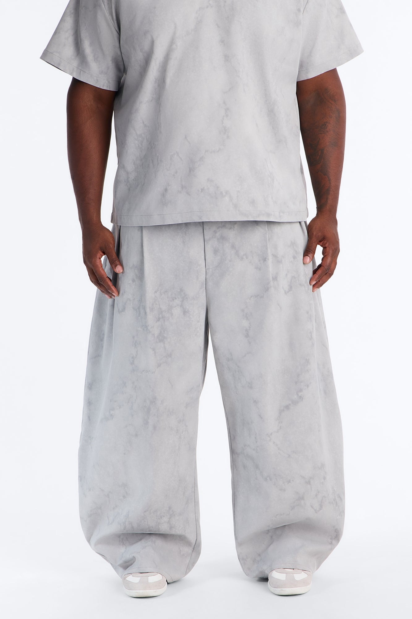 Modern Envoy Baggy Pleated Pant - Grey image 1