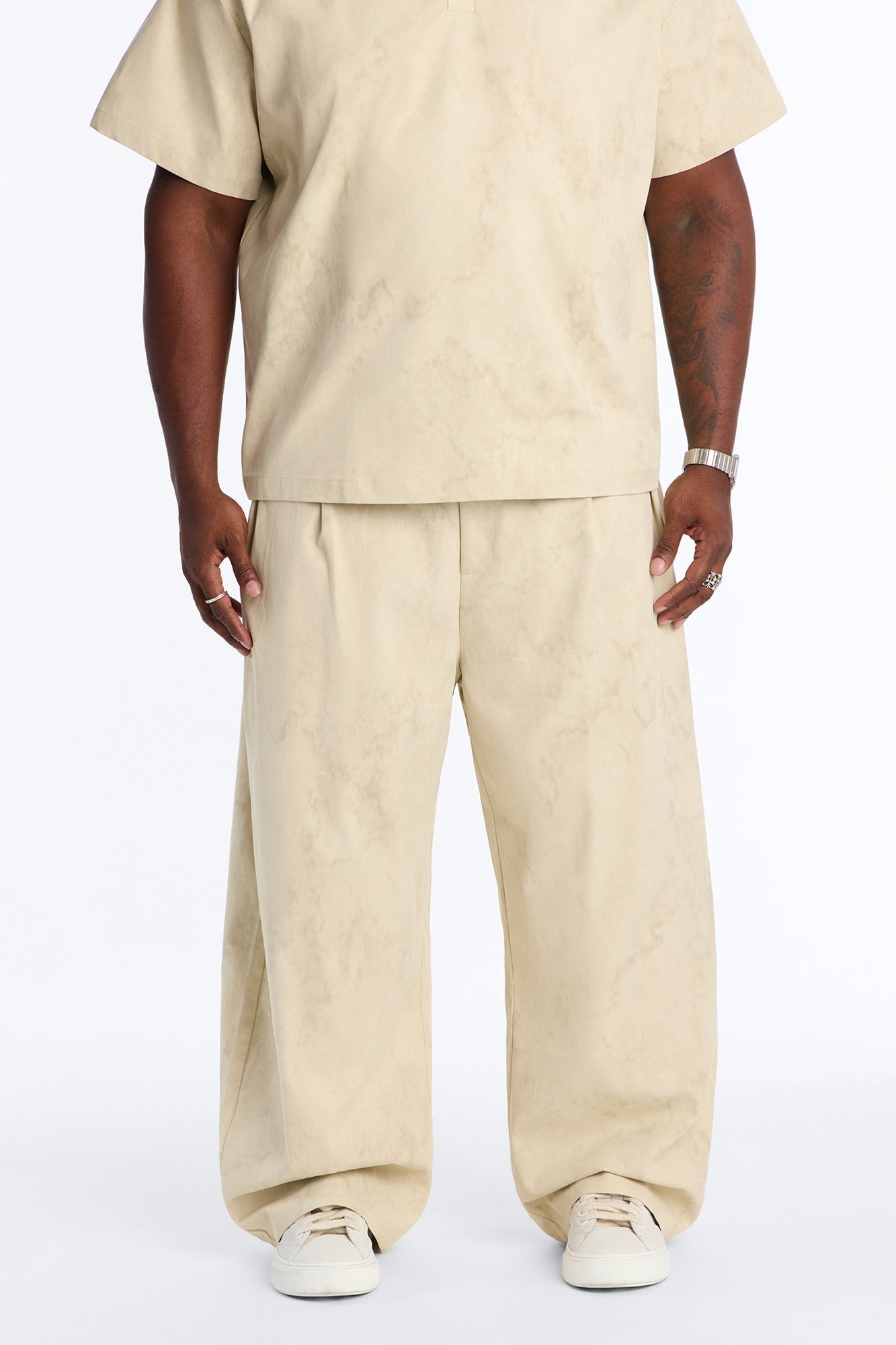 Modern Envoy Baggy Pleated Pant - Tan image 1