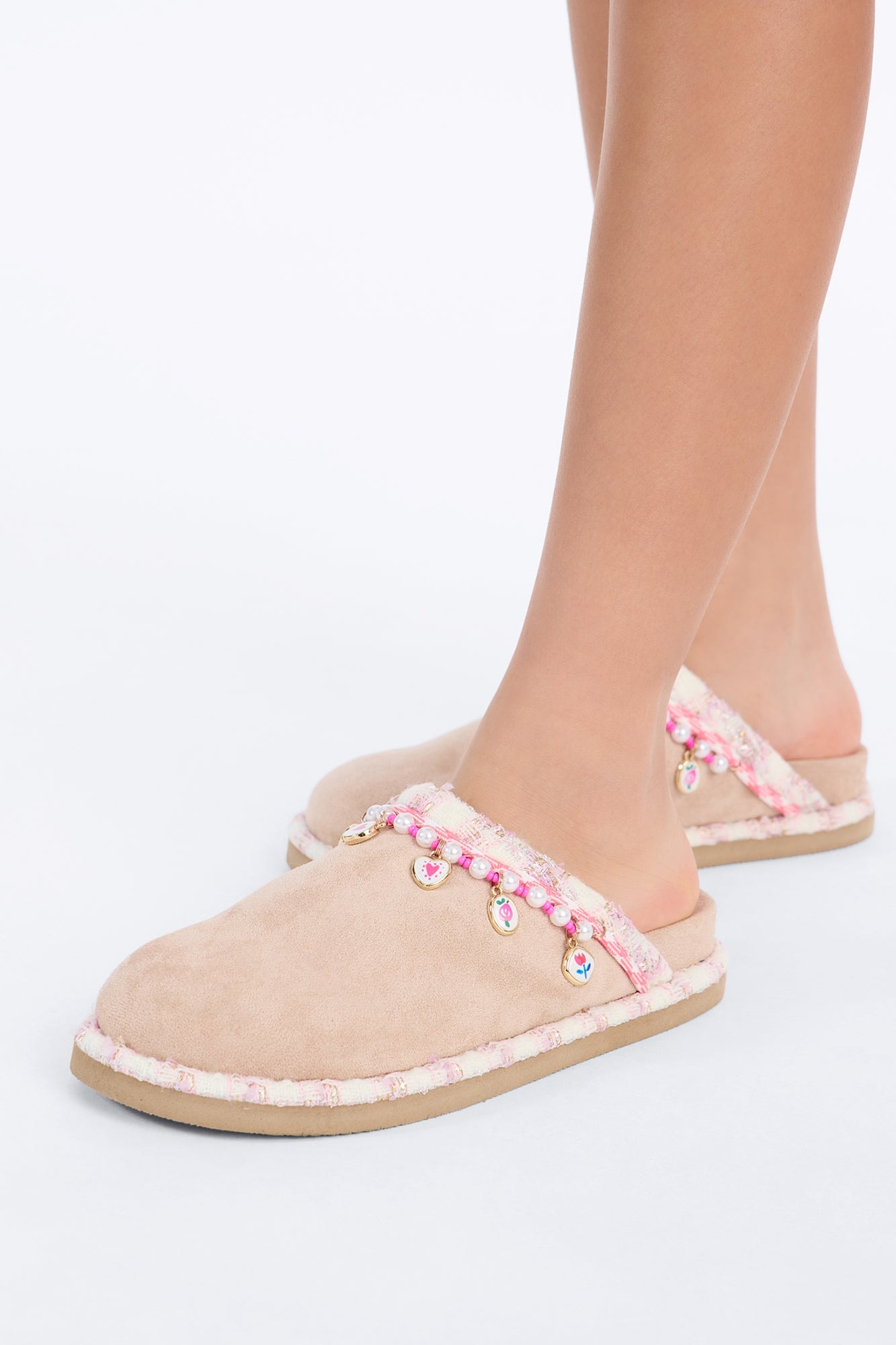 Mini Steve Madden Sleigh Clog Charm Slipper - Taupe image 1