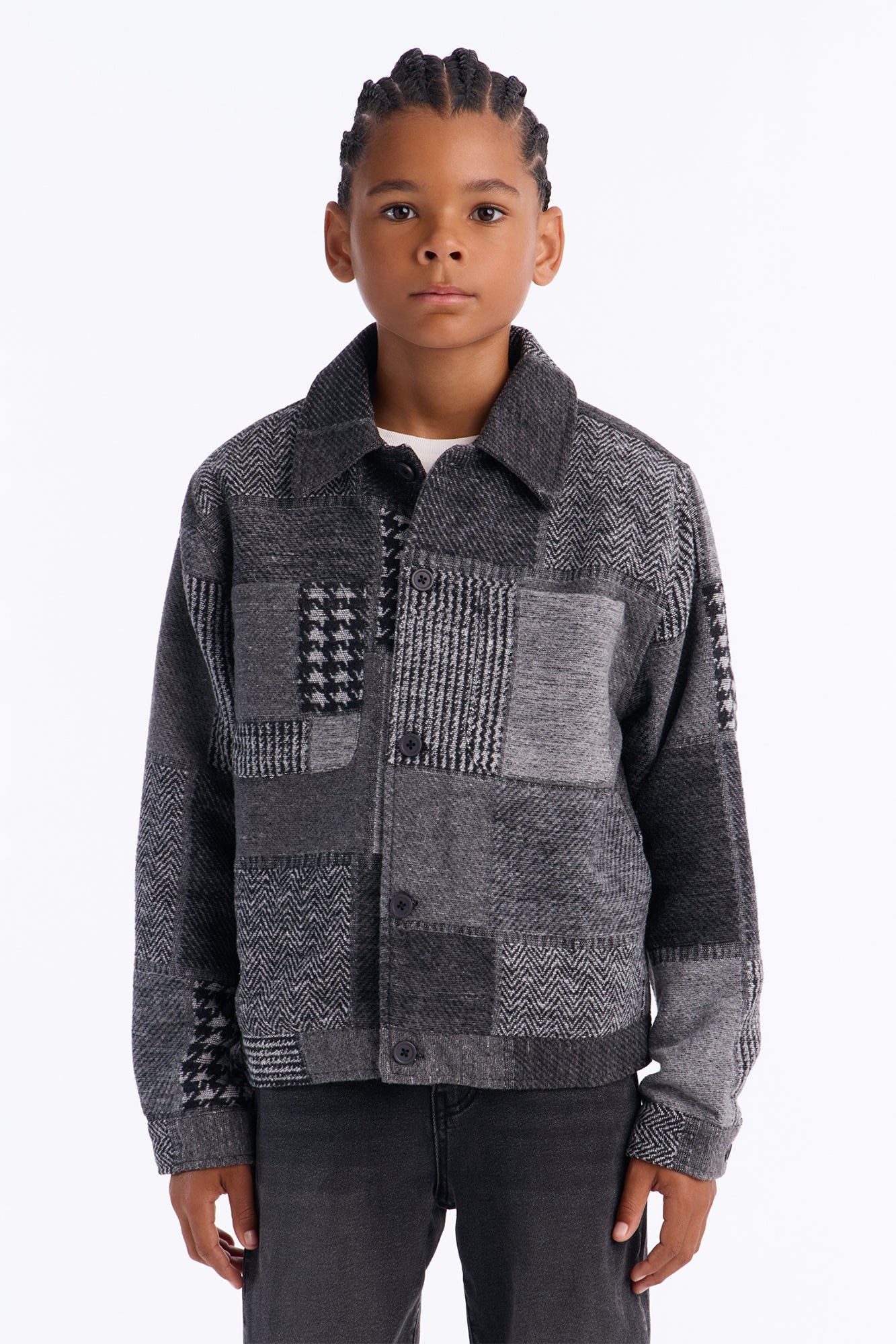 Mini They're Satisfied Patch Jacket - Grey image 1