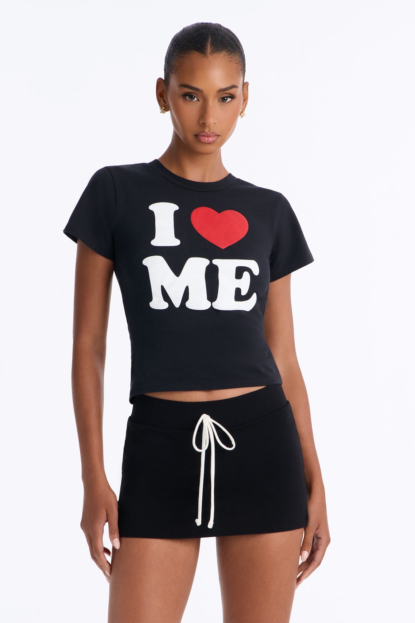 I Love Me Baby Tee - Black image 1