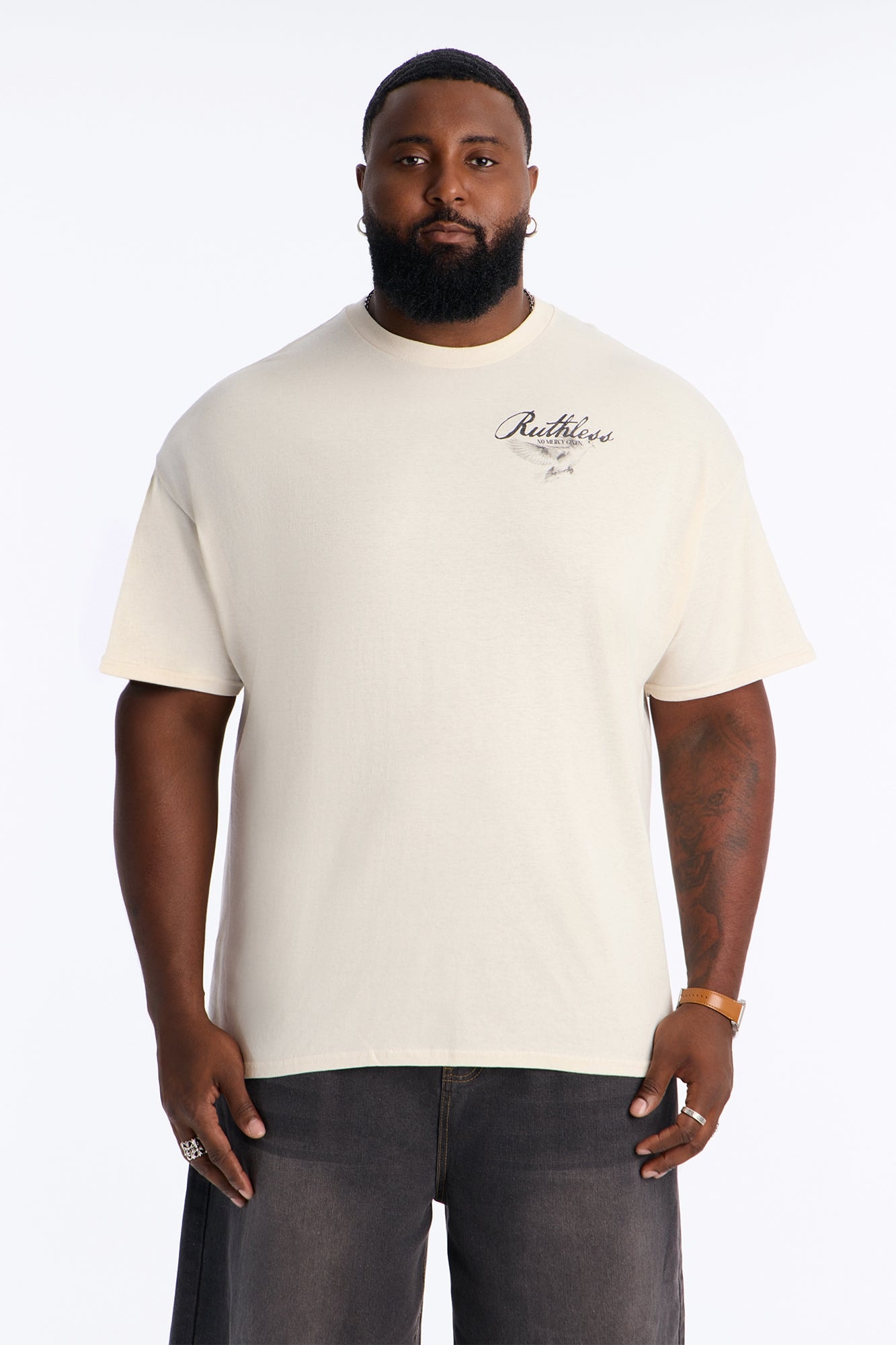 Ruthless No Mercy Given Short Sleeve Tee - Natural image 1