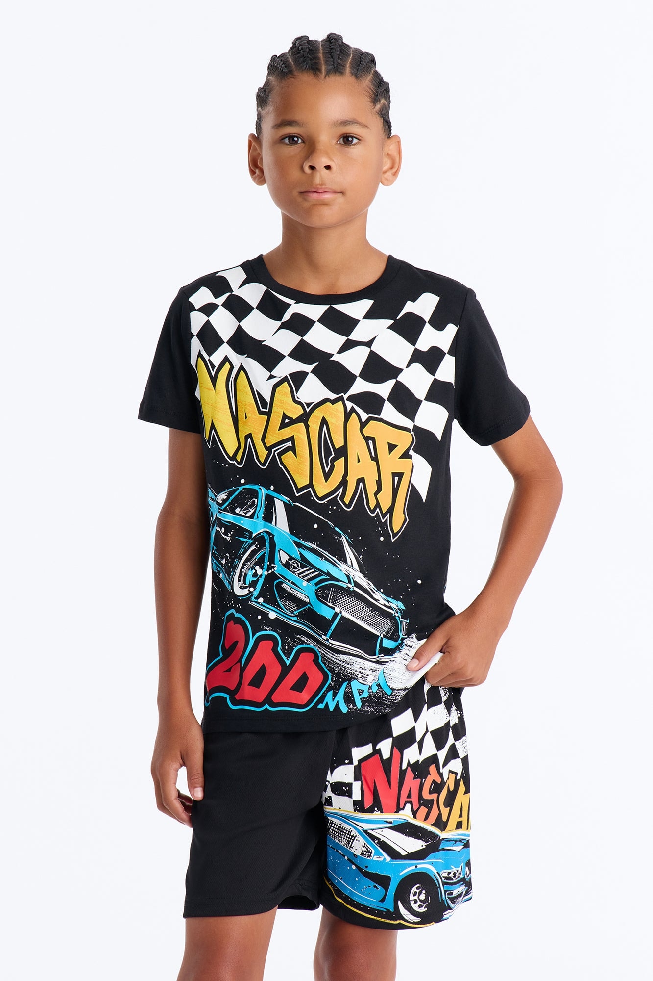 Mini Nascar 200 MPH Short Set - Black image 1