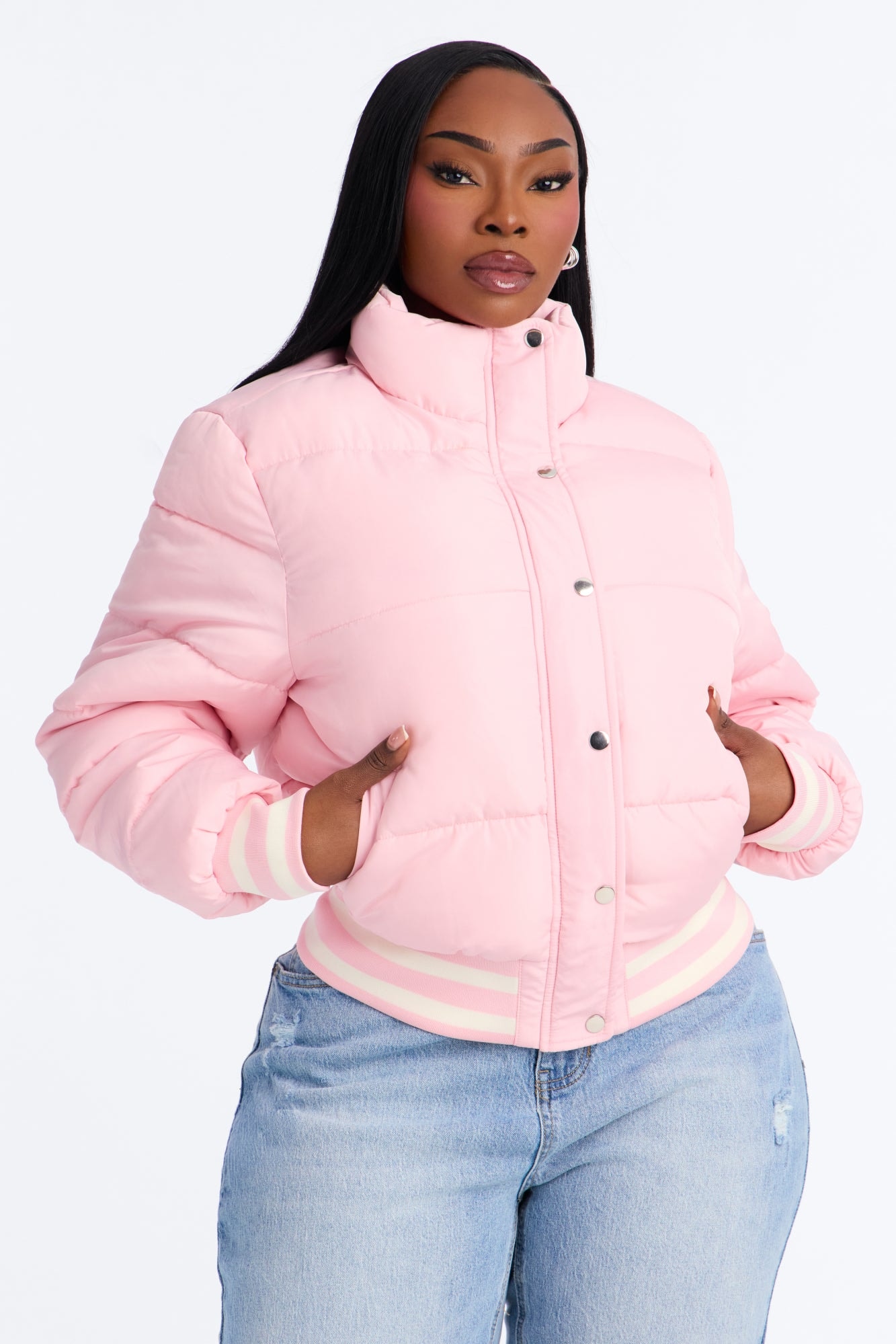 Mrs. Jackson Puffer Jacket - Mauve image 1