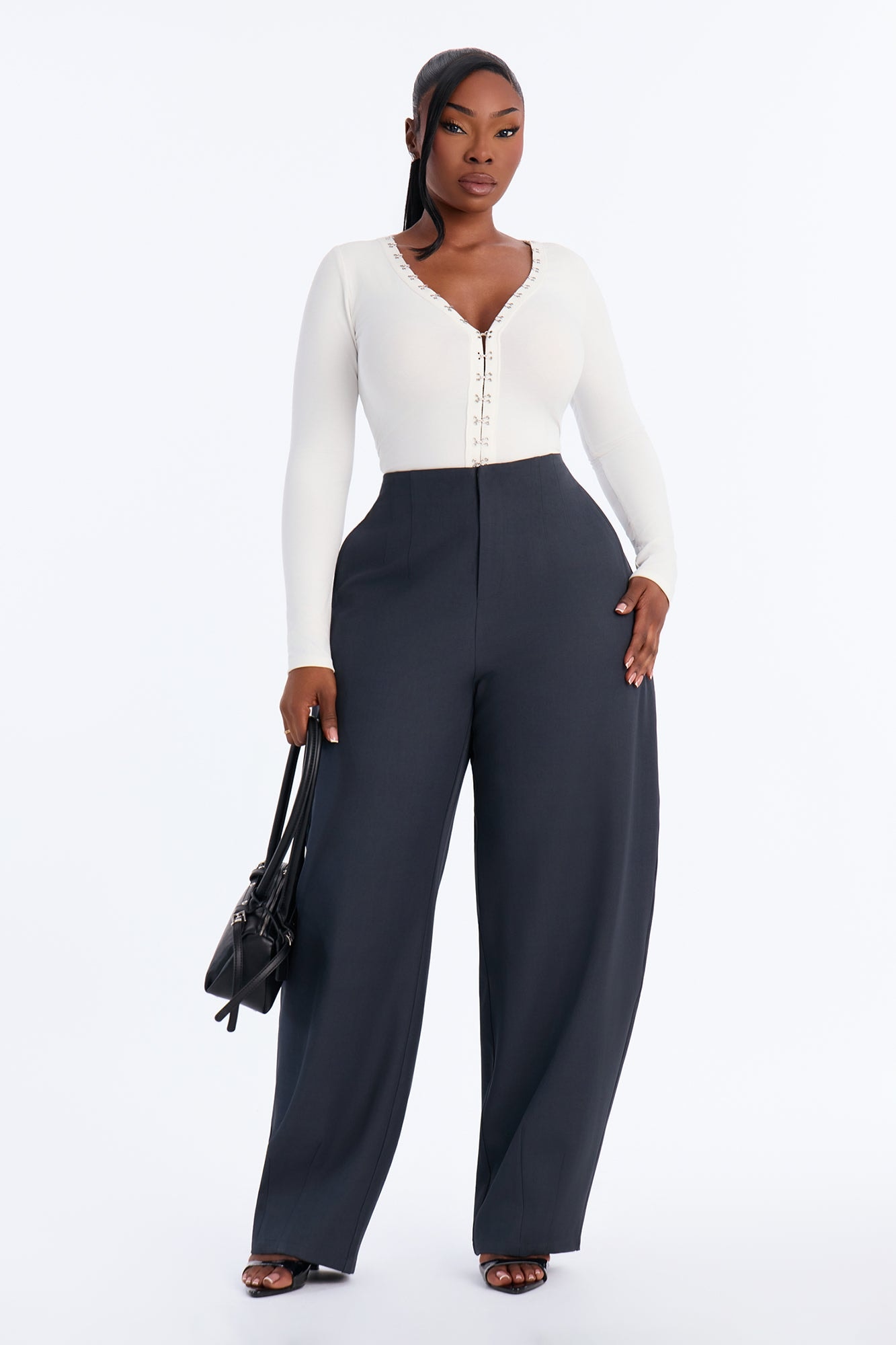 Margaret Barrel Trouser Pants 32″ - Midnight Navy image 1