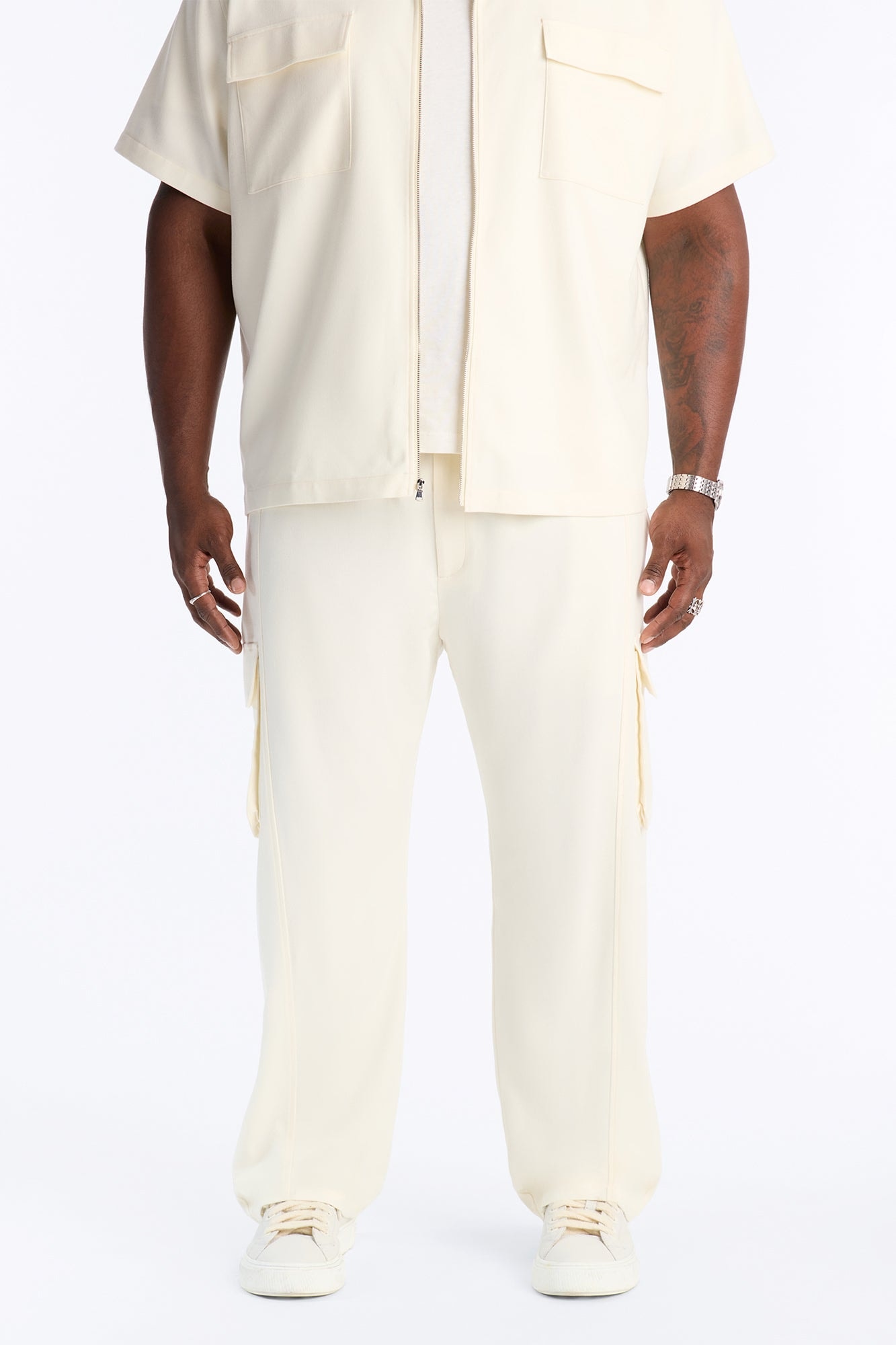 Moderne Cargo Straight Trouser - Cream image 1