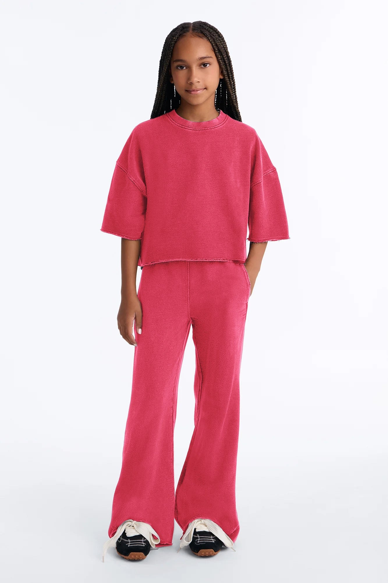 Mini Strollin' Around Pant Set - DarkRed image 1
