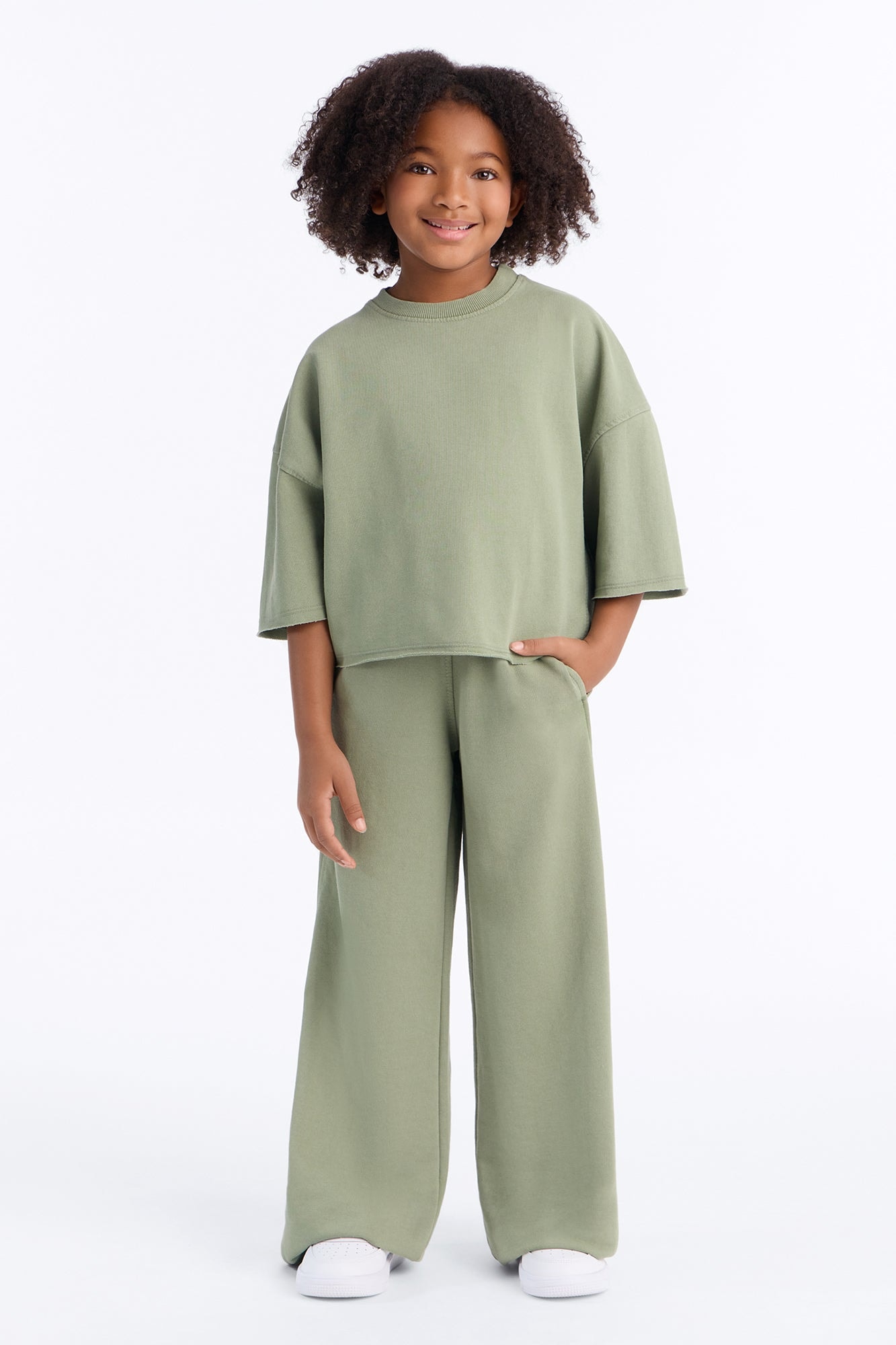 Mini Strollin' Around Pant Set - Sage image 1