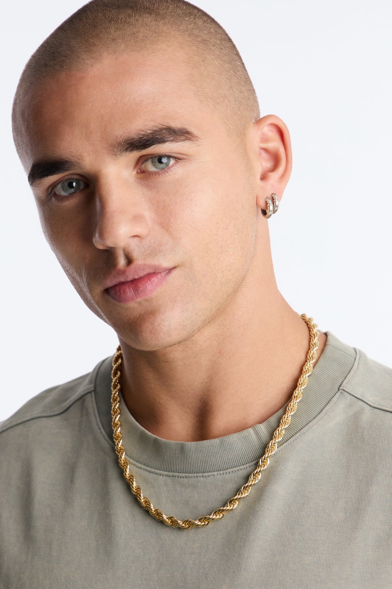 22″ Rope Chain 7 MM Necklace - Gold image 1