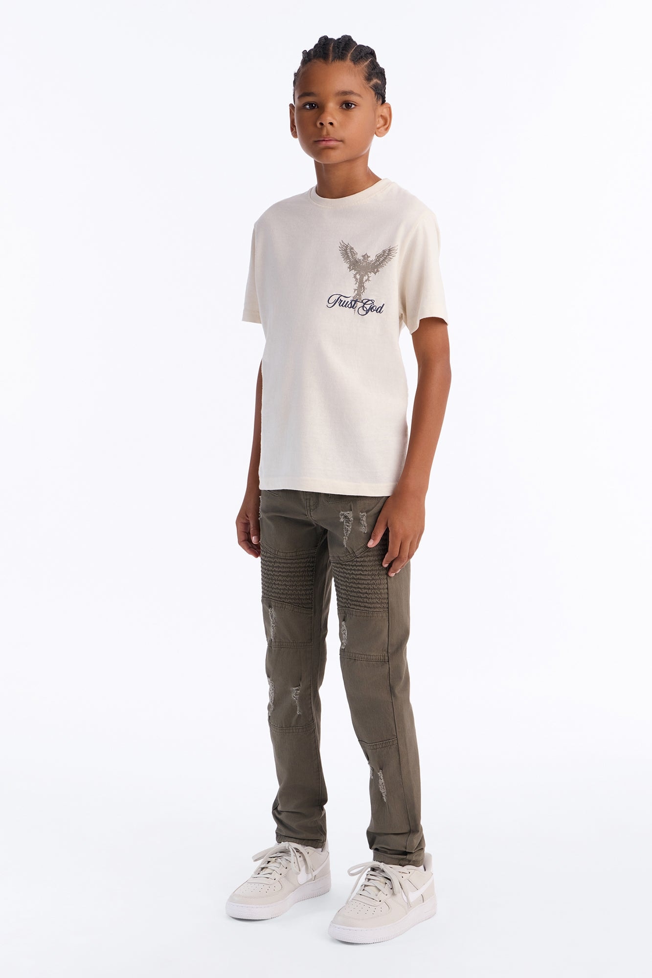 Mini On My Way Moto Skinny Jeans - Olive image 1