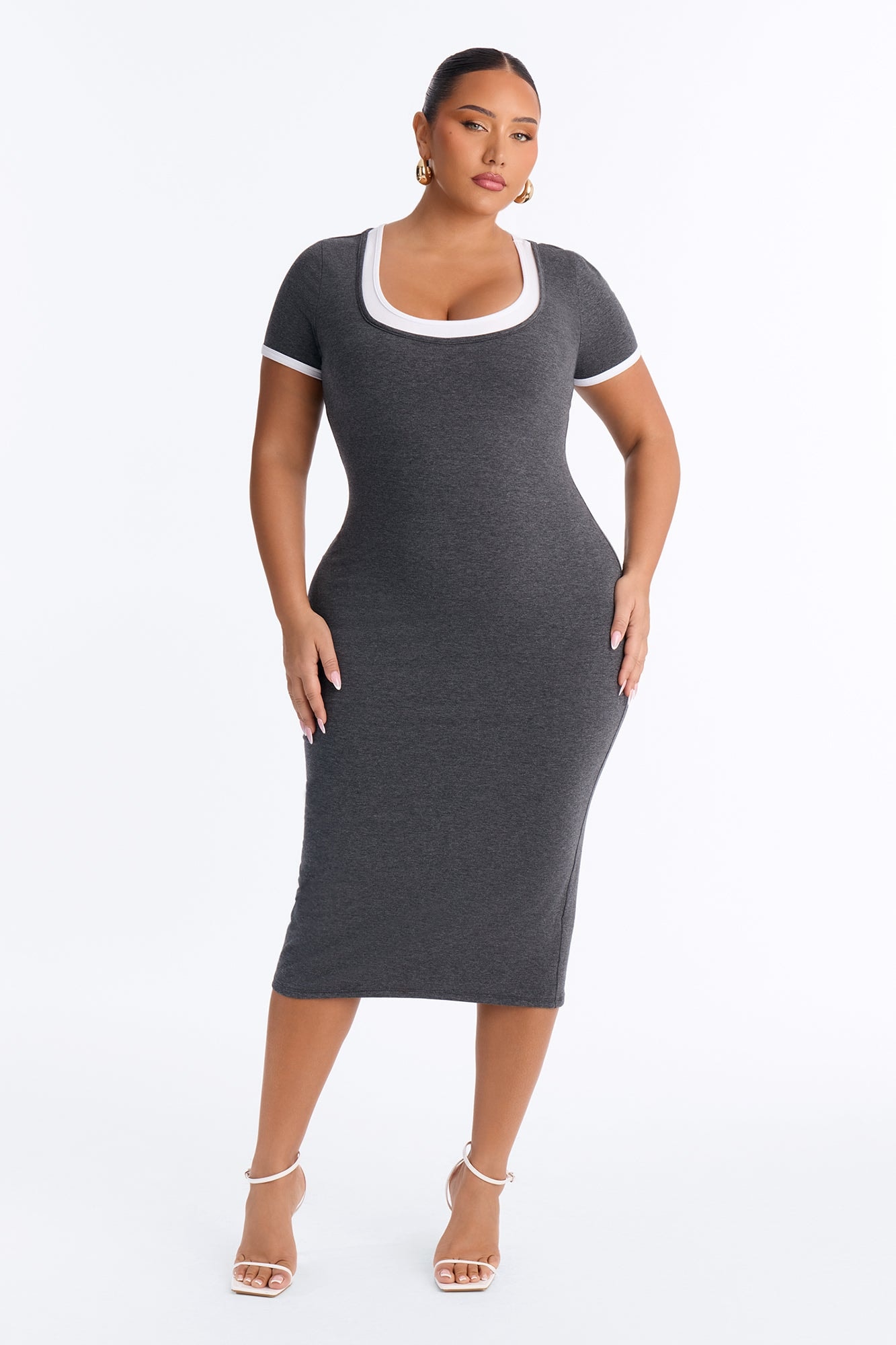 Everyday Palette Midi Dress - Grey/combo image 1