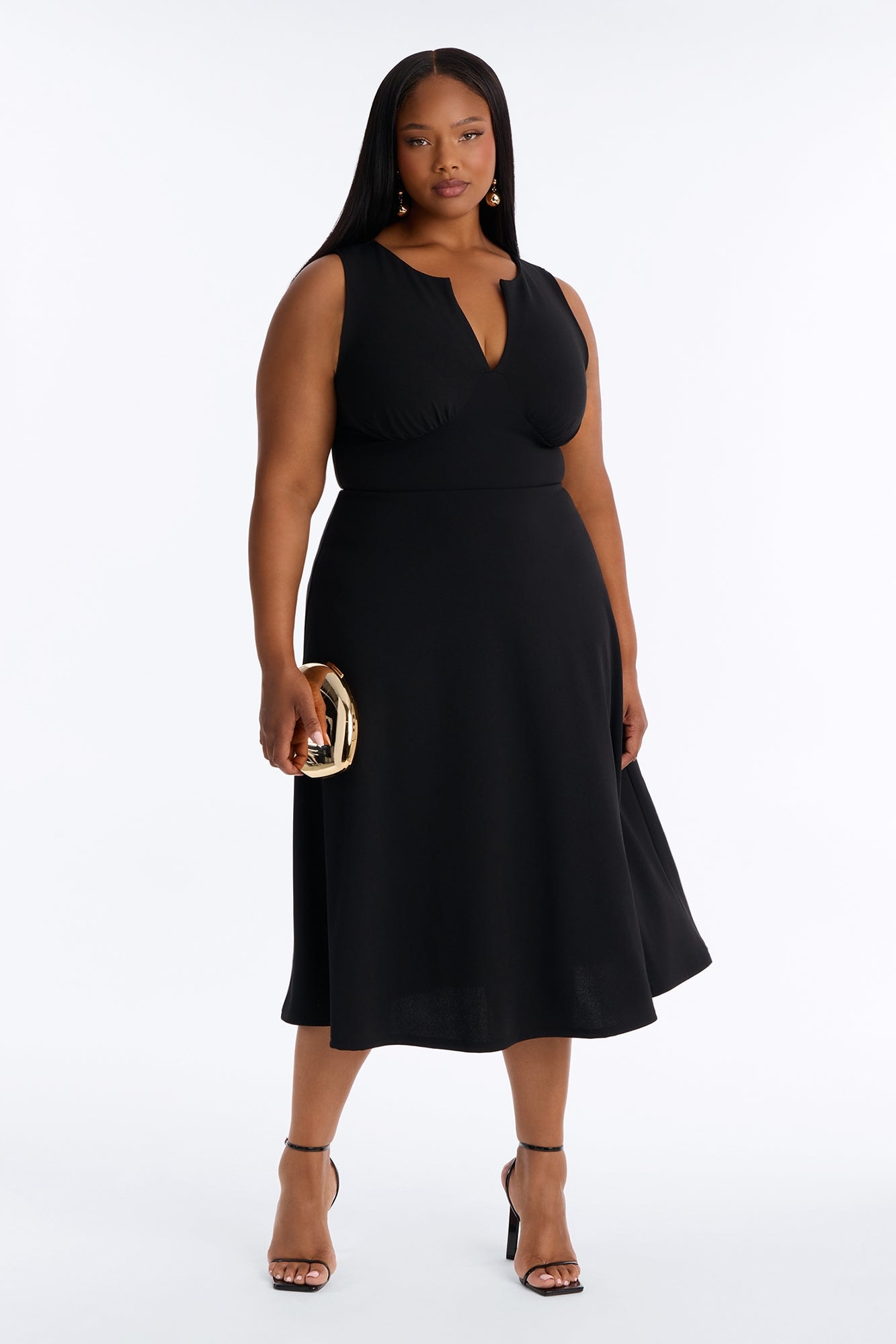 Charolette Sleeveless Midi Dress - Black image 1