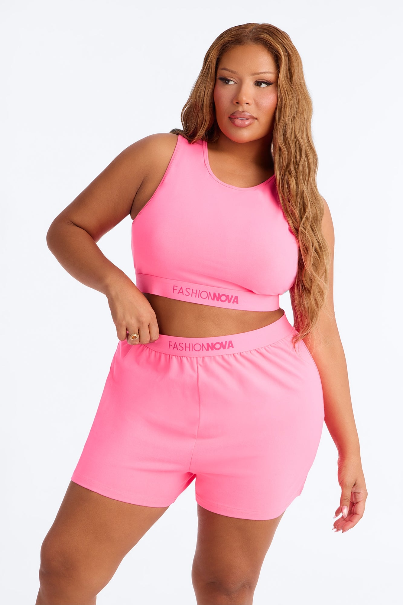 FN Mood Loose Cotton Boxer - Hot Pink image 1