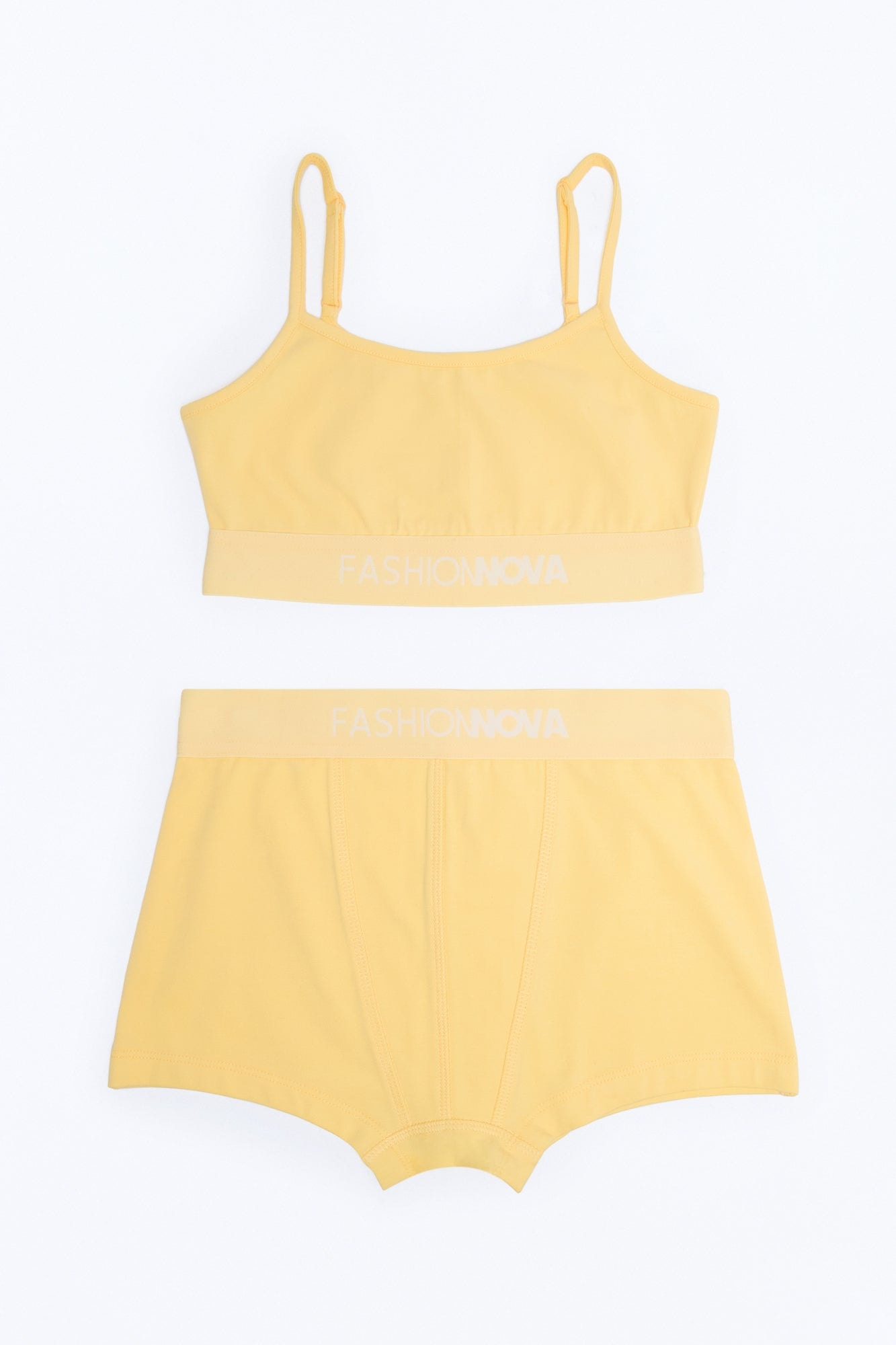 Mini FN Mood Cami And Boxer Set - Butter Yellow image 1