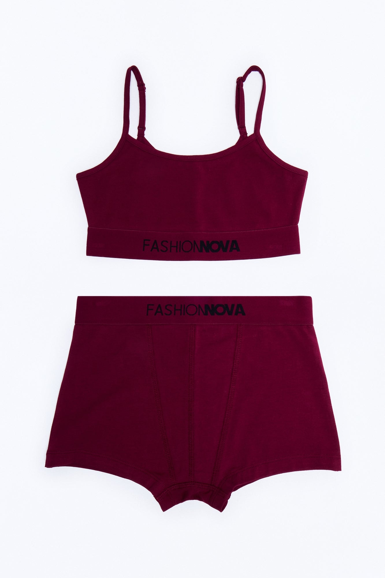Mini FN Mood Cami And Boxer Set - Wine image 1