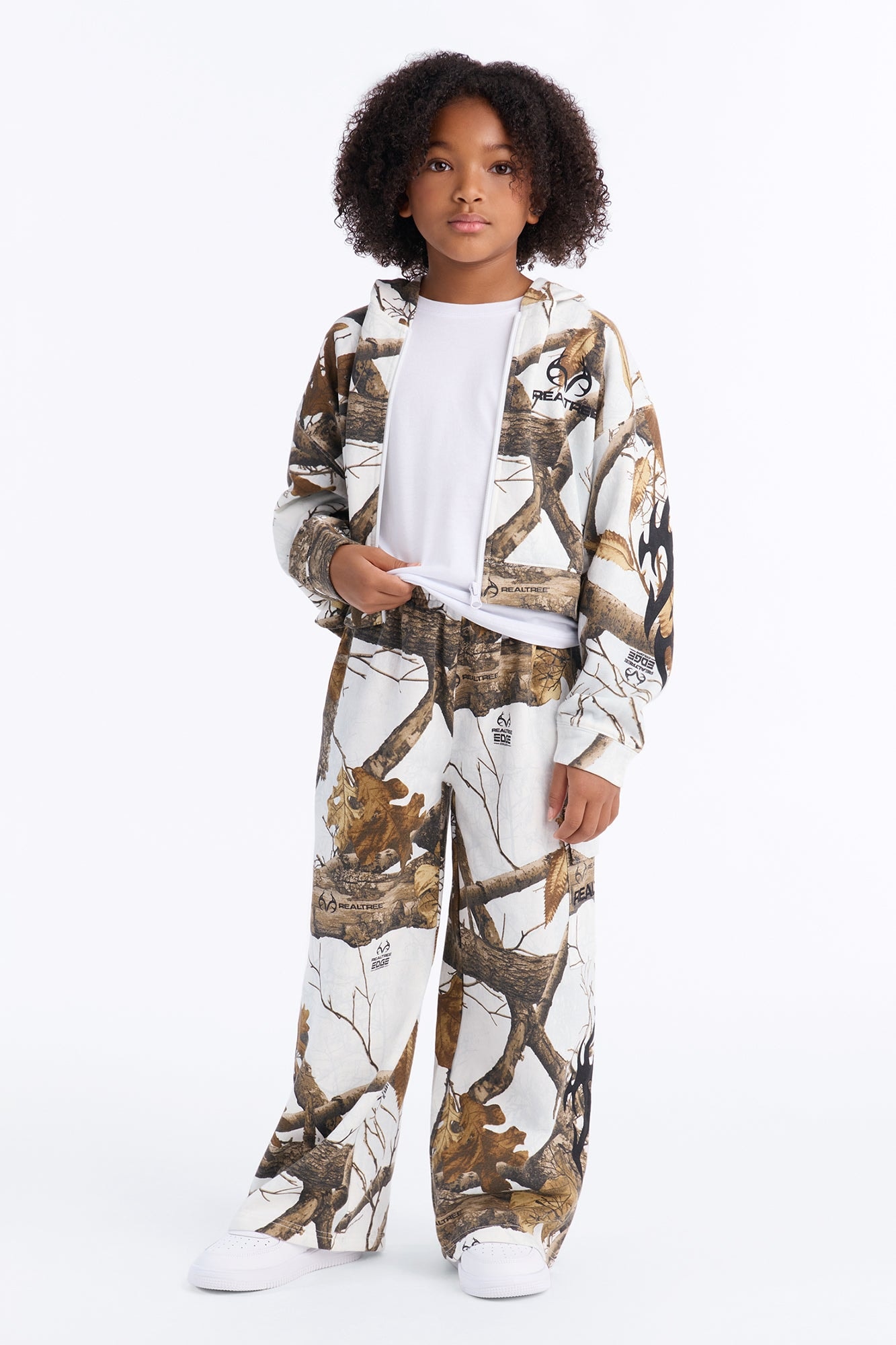 Mini Realtree Wide Leg Pant - White/combo image 1