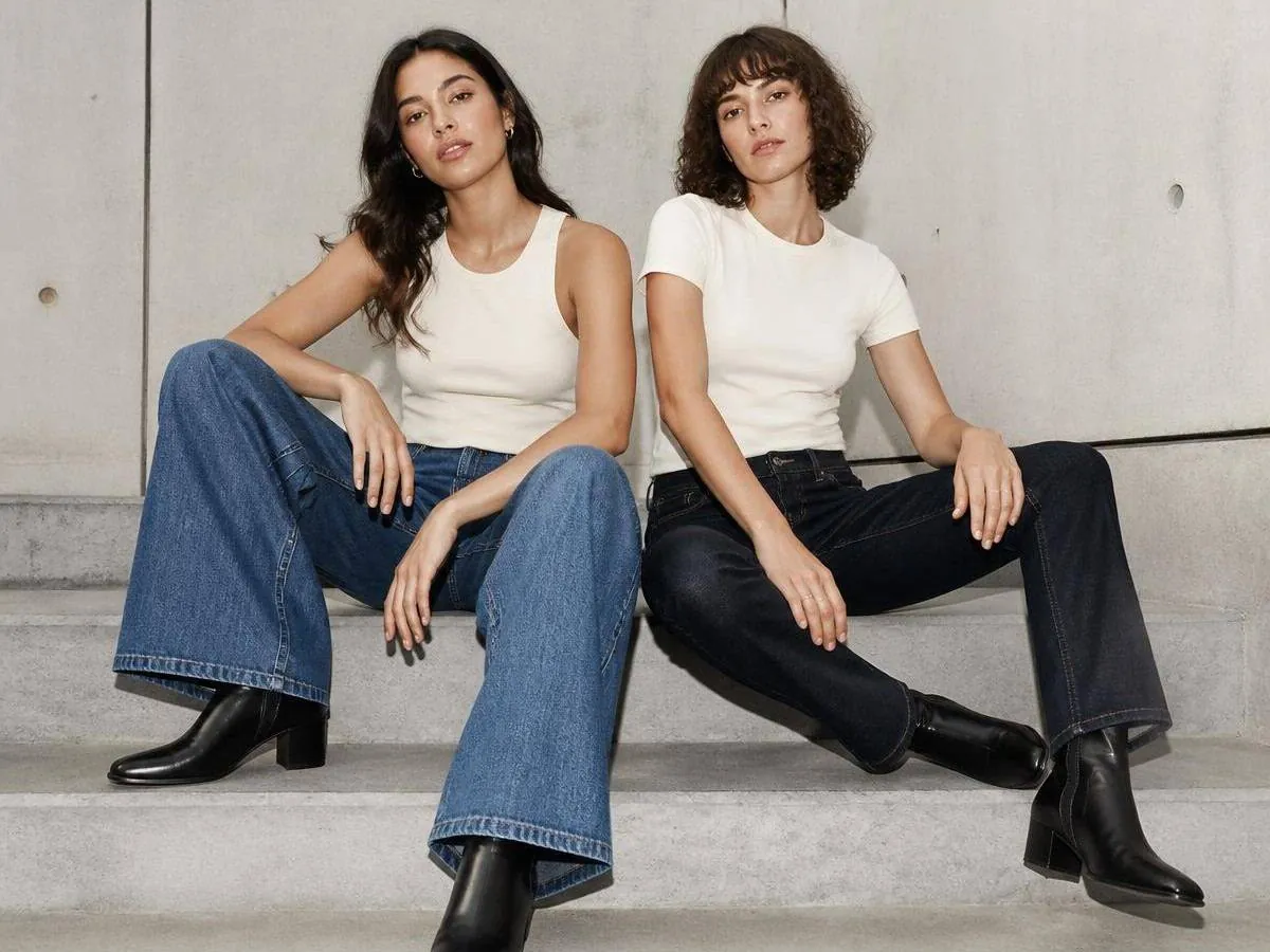 Editorial shot of the denim collection